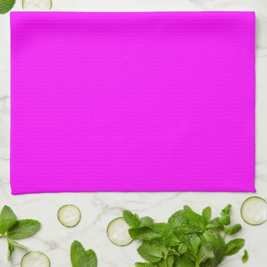 Fuchsia Solid Color | Klassisches Elegant Geschirrtuch (Gefaltet)