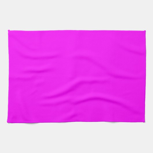 Fuchsia Solid Color | Klassisches Elegant Geschirrtuch (Horizontal)