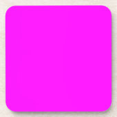 Fuchsia Solid Color | Klassisches Elegant Getränkeuntersetzer (Vorderseite)