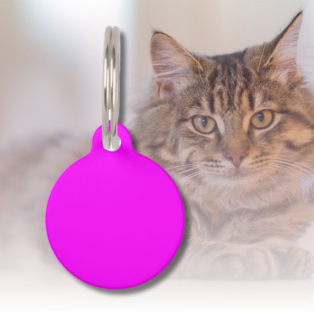 Fuchsia Solid Color | Klassisches Elegant Haustiermarke (Von Creator hochgeladen)