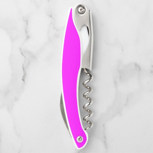 Fuchsia Solid Color | Klassisches Elegant Kellnermesser (Rückseite)