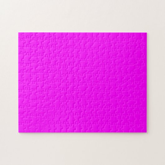 Fuchsia Solid Color | Klassisches Elegant Puzzle (Horizontal)