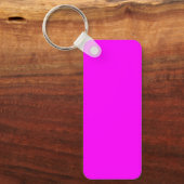 Fuchsia Solid Color | Klassisches Elegant Schlüsselanhänger (Vorderseite)
