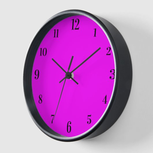 Fuchsia Solid Color | Klassisches Elegant Uhr (Winkel)