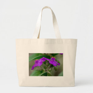Fuchsia Spiderwort Twins Wildblume Geschenke Appar Jumbo Stoffbeutel