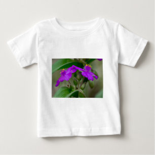 Fuchsia-Spinnkraut-Zwillinge Wildblumen-Geschenke Baby T-shirt