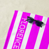 Fuchsia-Stangen - personalisiert Strandtuch (Beispiel)