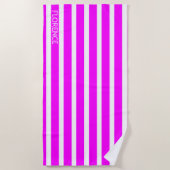 Fuchsia-Stangen - personalisiert Strandtuch (Vorderseite)