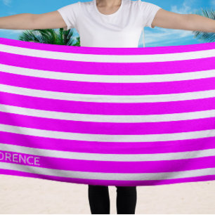 Fuchsia-Stangen - personalisiert Strandtuch