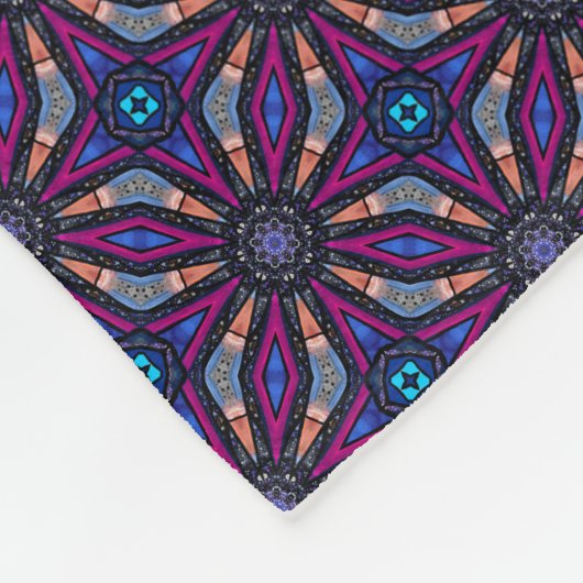 Fuchsia Stargazer Fleecedecke (Ecke)