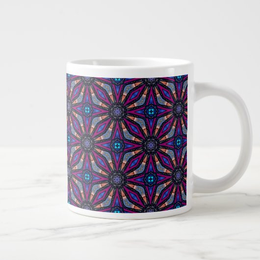 Fuchsia Stargazer Jumbo-Tasse (Rechts)