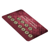 Fuchsia Steampunk Keys Save the Date Flexi Magnet (Rechte Seite)