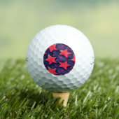 Fuchsia Sterne Lila Kosmische Muster Golfball (Insitu T-Shirt)
