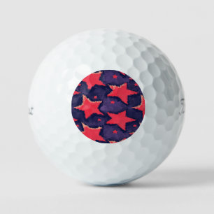 Fuchsia Sterne Lila Kosmische Muster Golfball