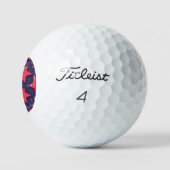 Fuchsia Sterne Lila Kosmische Muster Golfball (Logo)