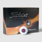 Fuchsia Sterne Lila Kosmische Muster Golfball (Äußeres Gebäude)