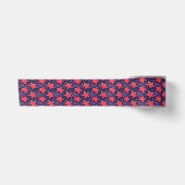 Fuchsia Sterne Lila Kosmische Muster Satinband (Vorderseite)