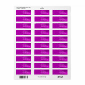 Fuchsia Sternexplosion Address Labels (Vorne)
