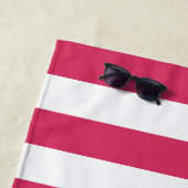 Fuchsia Stripe Personalisiert Bachelorette Strandtuch (Beispiel)