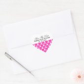 Fuchsia Striped Hearts Save the Date Stickers (Umschlag)