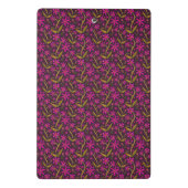 Fuchsia | Tanzende Aquarell-Gänseblümchen Mini Klemmbrett (Rückseite)