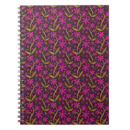 Fuchsia | Tanzende Aquarell-Gänseblümchen Notizblock