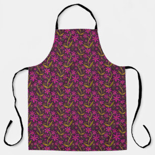 Fuchsia   Tanzende Aquarell-Gänseblümchen-Schürze Schürze