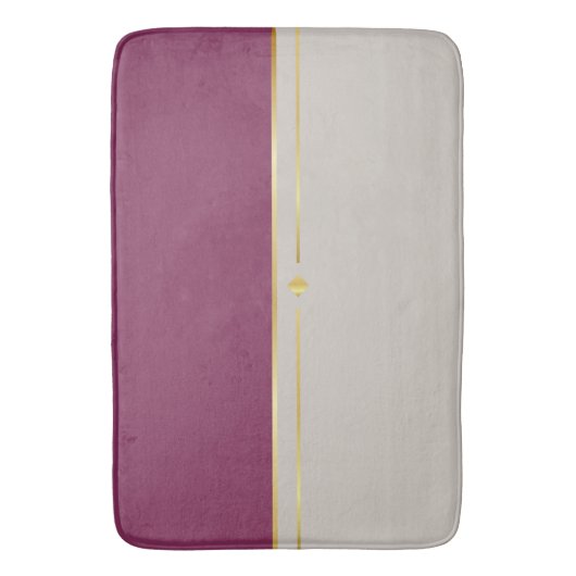 Fuchsia & Taupe Haven Badematte (Vorderseite Vertikal)