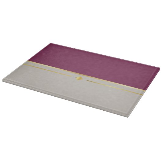 Fuchsia & Taupe Haven Schneidebrett (Ecke)