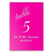 Fuchsia-Tischnummer Tischnummer (Rückseite)