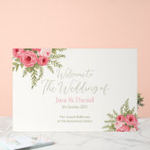 Fuchsia Traum Acrylschild (Hochzeit)