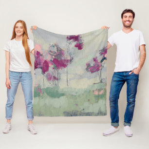 Fuchsia Treeline Fleecedecke