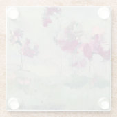 Fuchsia Treeline Glasuntersetzer (Rückseite)