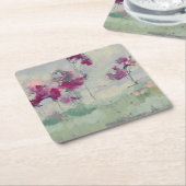 Fuchsia Treeline Rechteckiger Pappuntersetzer (angewinkelt)