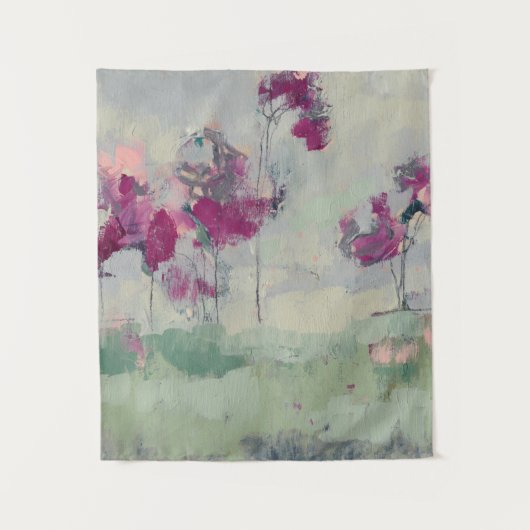 Fuchsia Treeline Wandteppich (Vorderseite)
