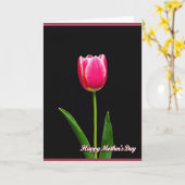 Fuchsia Tulpen Muttertagskarte Karte (Gelbe Blume)