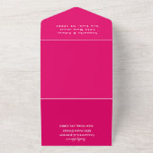Fuchsia UAWG Simple Hot Pink Chic Trendy Wedding All In One Einladung (Außenbereich)