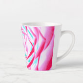 Fuchsia und Aqua Floral Design Latte Tasse (Rechts)