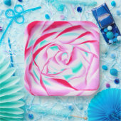 Fuchsia- und Aqua-Papierplatte Pappteller (Party)