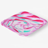 Fuchsia- und Aqua-Papierplatte Pappteller (Gewinkelt)