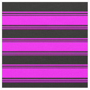 Fuchsia und Black Lines Stoff