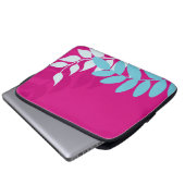 Fuchsia und Blaue Mod Laptopschutzhülle (Vorne Knopf)