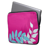 Fuchsia und Blaue Mod Laptopschutzhülle (Vorderseite Links)