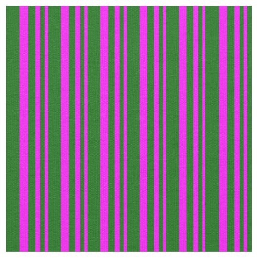 Fuchsia und dunkelgrüne Streifen Stoff (Nahaufnahme)