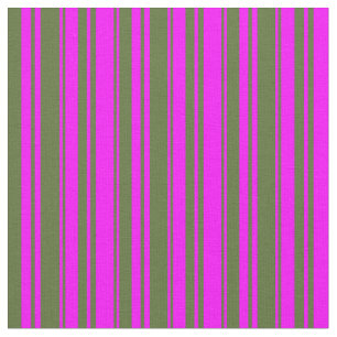 Fuchsia und dunkelolive grüne Streifen Stoff
