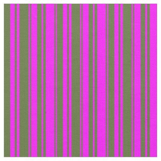 Fuchsia und dunkelolive grüne Streifen Stoff (Nahaufnahme)
