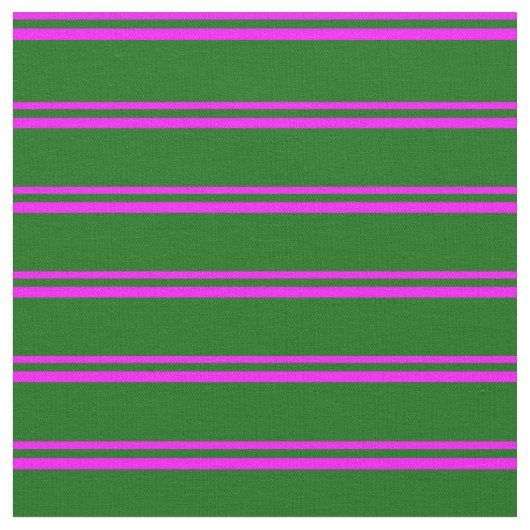 Fuchsia und dunkle grüne Linien Stoff (Nahaufnahme)