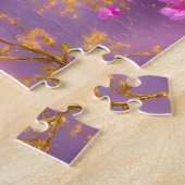 Fuchsia und Gold Florals Puzzle (Seite)
