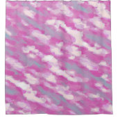 Fuchsia und Grau Duschvorhang (Vorderseite)