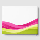 Fuchsia und Limettengrüne Hochzeit Gästebuch (Rückseite)
